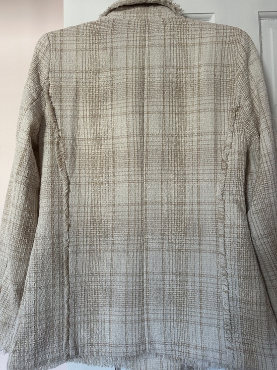 Fate Neutral Plaid Tweed Double-Breasted Blazer - Picture 5 of 5